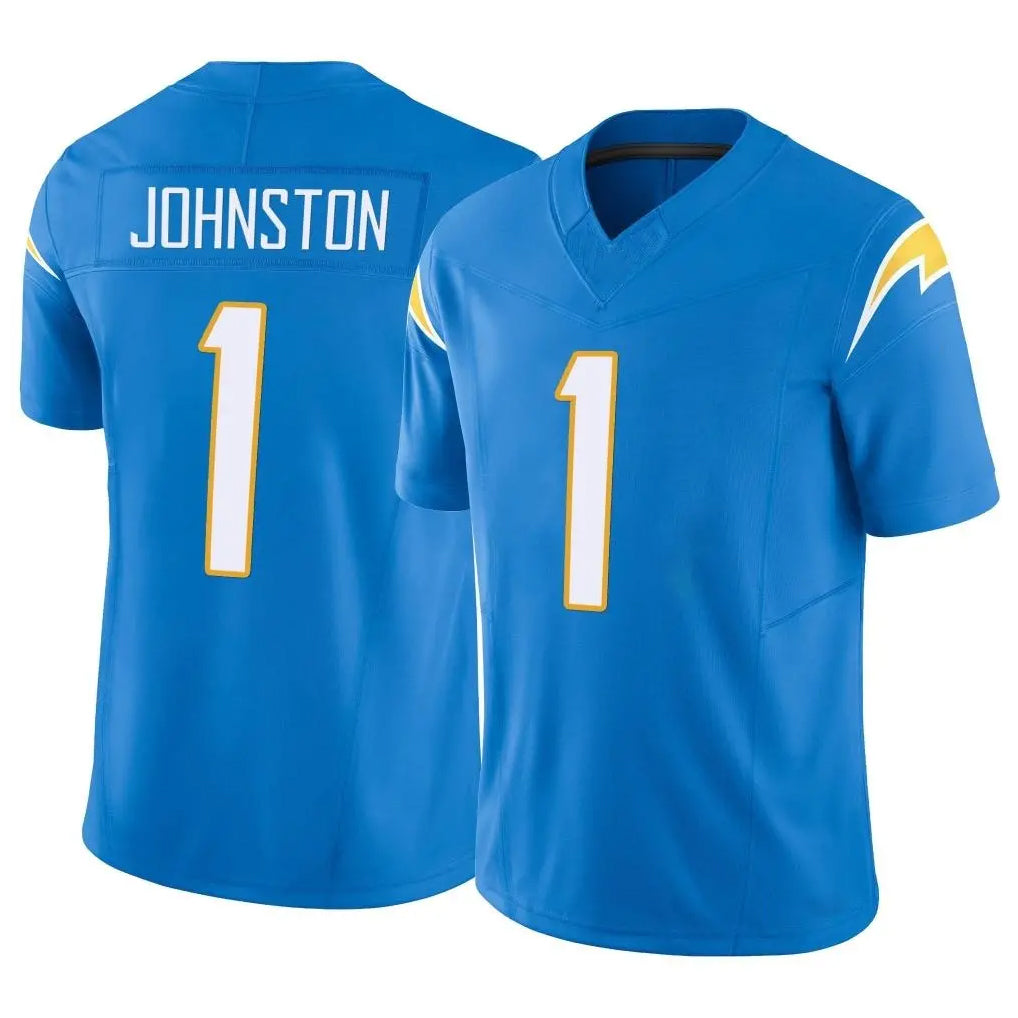 harde LA.Chargers #1 Quentin Johnston Player Blue Limited Vapor F.U.S.E. Home Game Stitched Jerseys