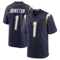 harde LA.Chargers #1 Quentin Johnston Player Navy Alternate Home Game Stitched Jerseys