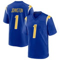 harde LA.Chargers #1 Quentin Johnston Player Royal Home Game Stitched Jerseys