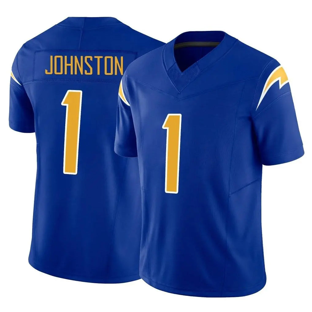 harde LA.Chargers #1 Quentin Johnston Player Royal Limited Vapor F.U.S.E. Home Game Stitched Jerseys