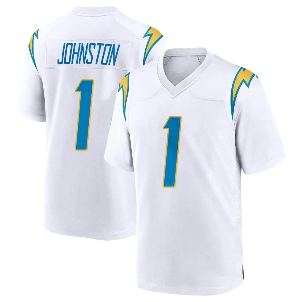 harde LA.Chargers #1 Quentin Johnston Player White Home Game Stitched Jerseys