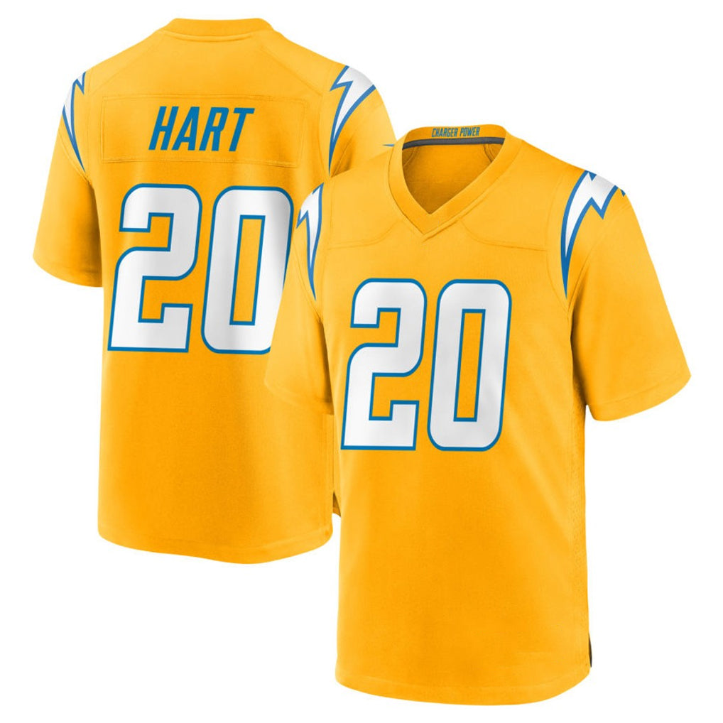 harde LA.Chargers #20 Cam Hart Player Gold Home Game Stitched Jerseys
