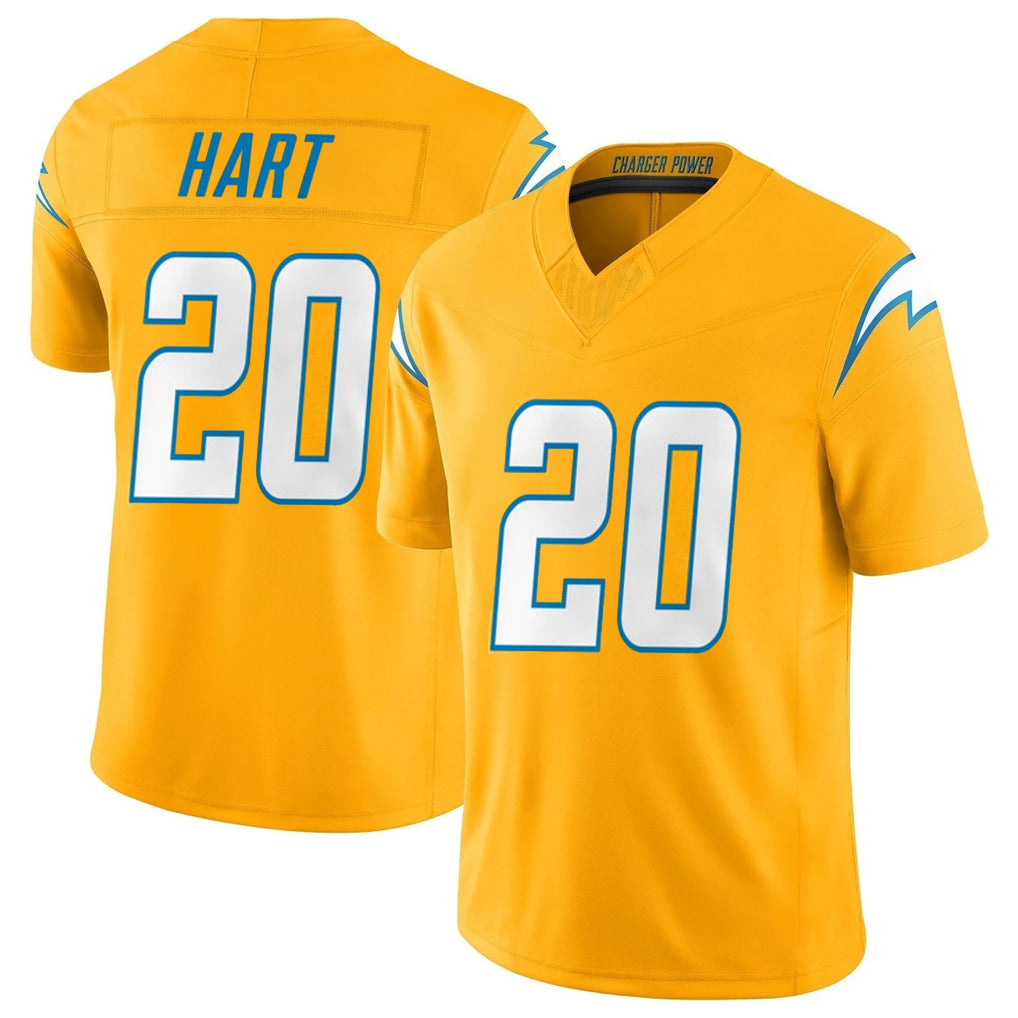 harde LA.Chargers #20 Cam Hart Player Gold Limited Vapor F.U.S.E. Home Game Stitched Jerseys