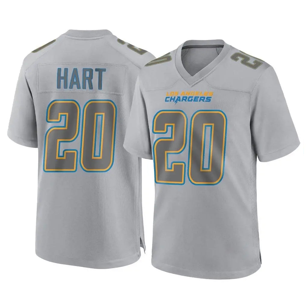 harde LA.Chargers #20 Cam Hart Player Gray Atmosphere Fashion Home Game Stitched Jerseys