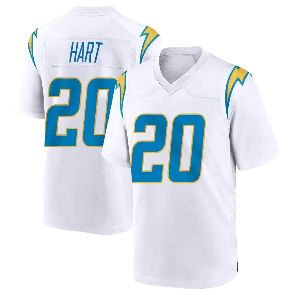 harde LA.Chargers #20 Cam Hart Player White Home Game Stitched Jerseys