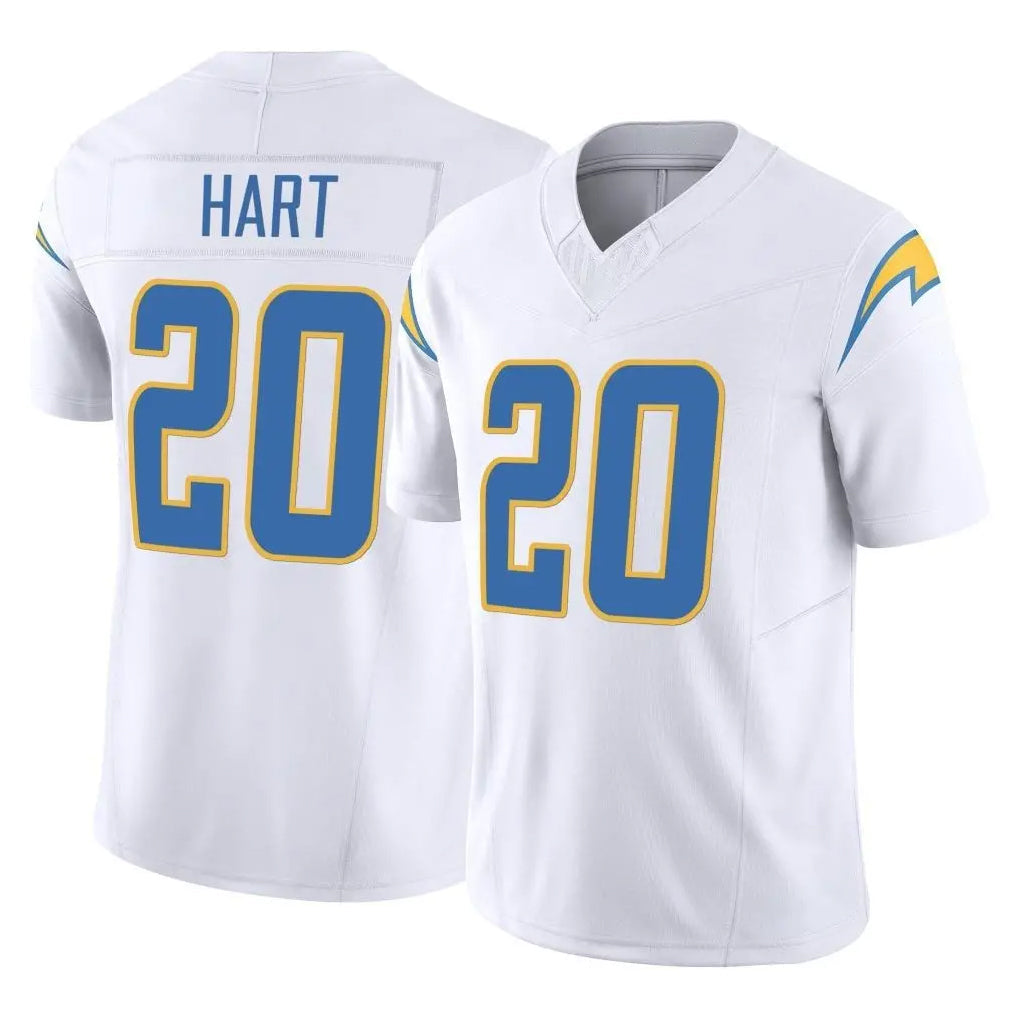 harde LA.Chargers #20 Cam Hart Player White Limited Vapor F.U.S.E. Home Game Stitched Jerseys