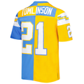 harde LA.Chargers #21 LaDainian Tomlinson Mitchell & Ness Powder BlueGold 2002 Split Legacy Replica Jersey