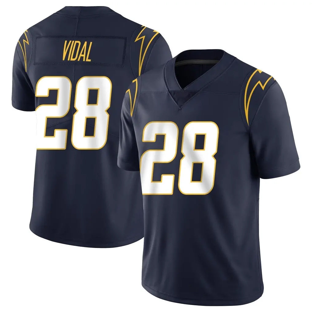 harde LA.Chargers #28 Kimani Vidal Player Navy Limited Vapor Untouchable Home Game Stitched Jerseys