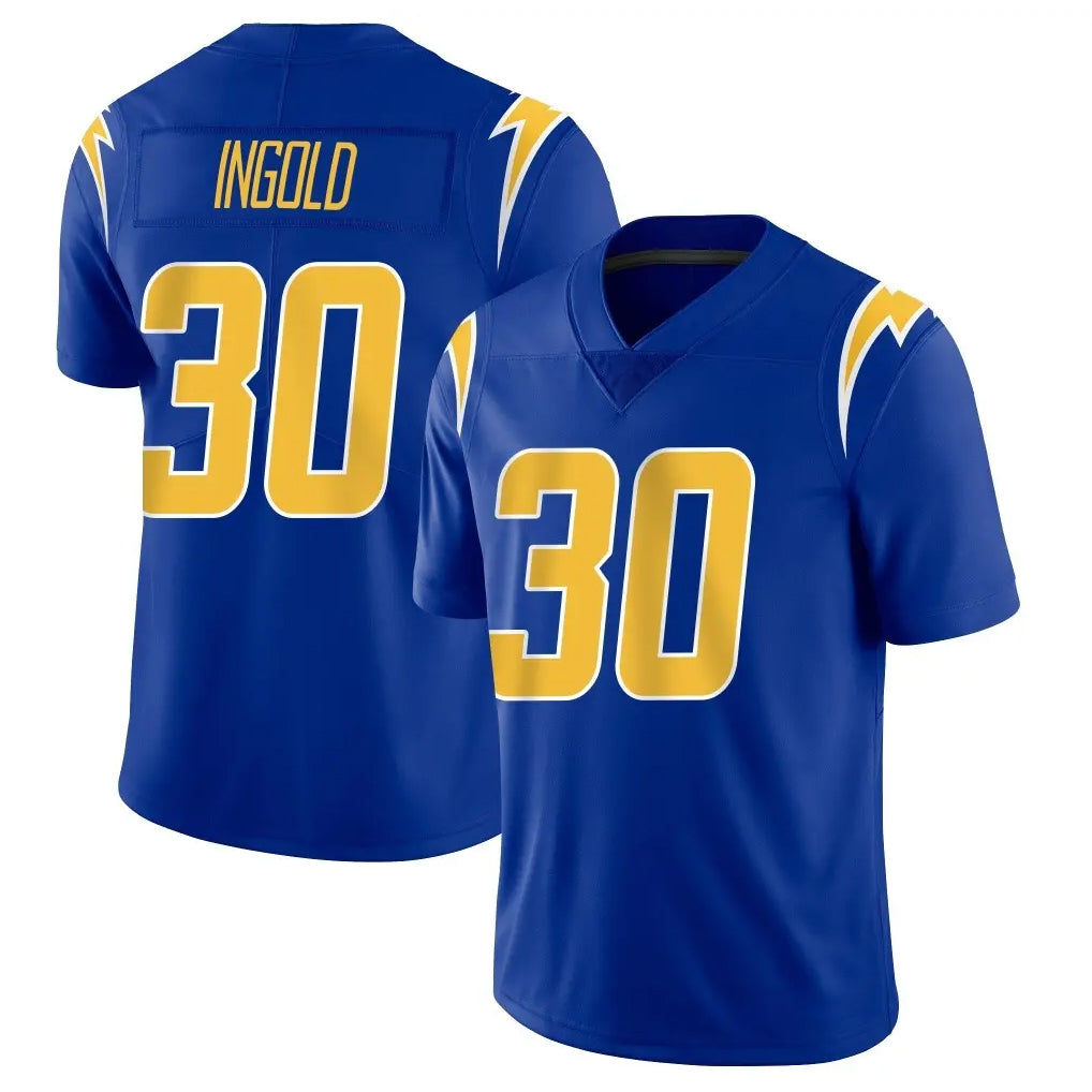 harde LA.Chargers #30 Alec Ingold Player Royal Limited Vapor Home Game Stitched Jerseys