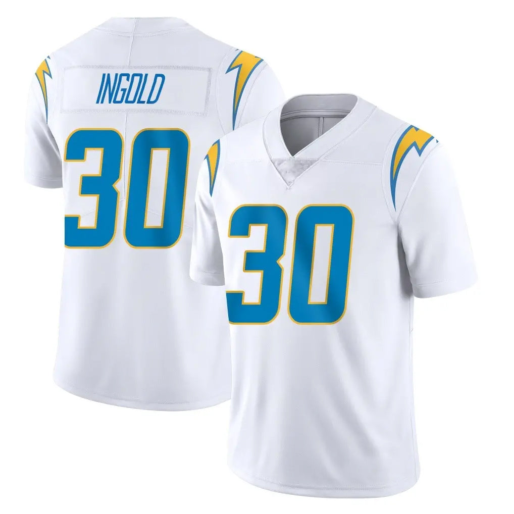 harde LA.Chargers #30 Alec Ingold Player White Limited Vapor Untouchable Home Game Stitched Jerseys