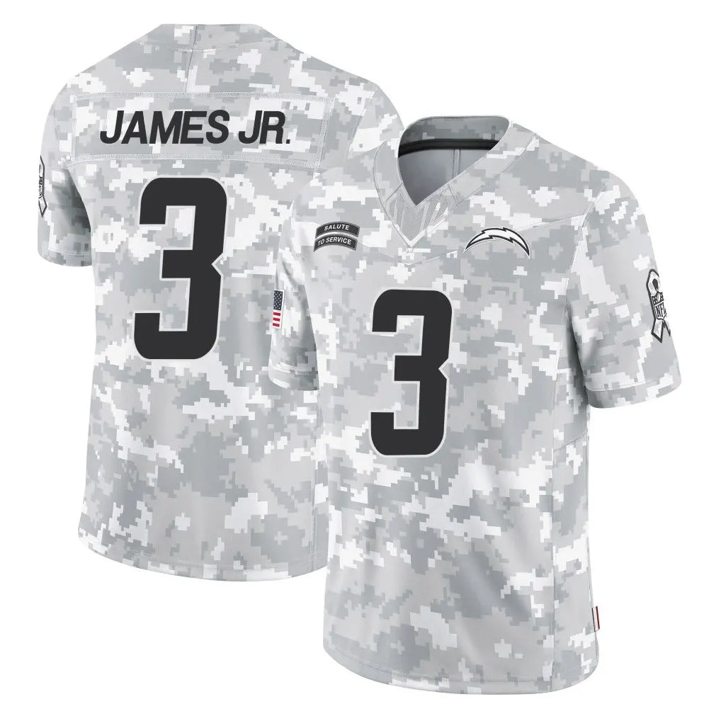 harde LA.Chargers #3 Derwin James Jr. Player Arctic Camo Salute To Service Limited Game Stitched Jerseys