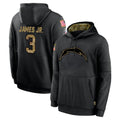 harde LA.Chargers #3 Derwin James Jr. Player Black Salute to Service Hoodies Limited Game Stitched Jerseys