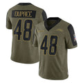 harde LA.Chargers #48 Bud Dupree Player Olive Salute To Service Limited Game Stitched Jerseys