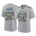 harde LA.Chargers #52 Khalil Mack Player Gray Atmosphere Fashion Home Game Stitched Jerseys
