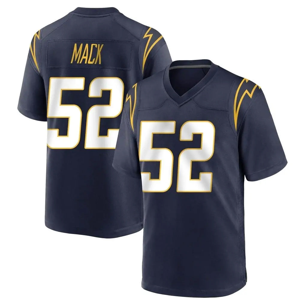 harde LA.Chargers #52 Khalil Mack Player Navy Home Game Stitched Jerseys