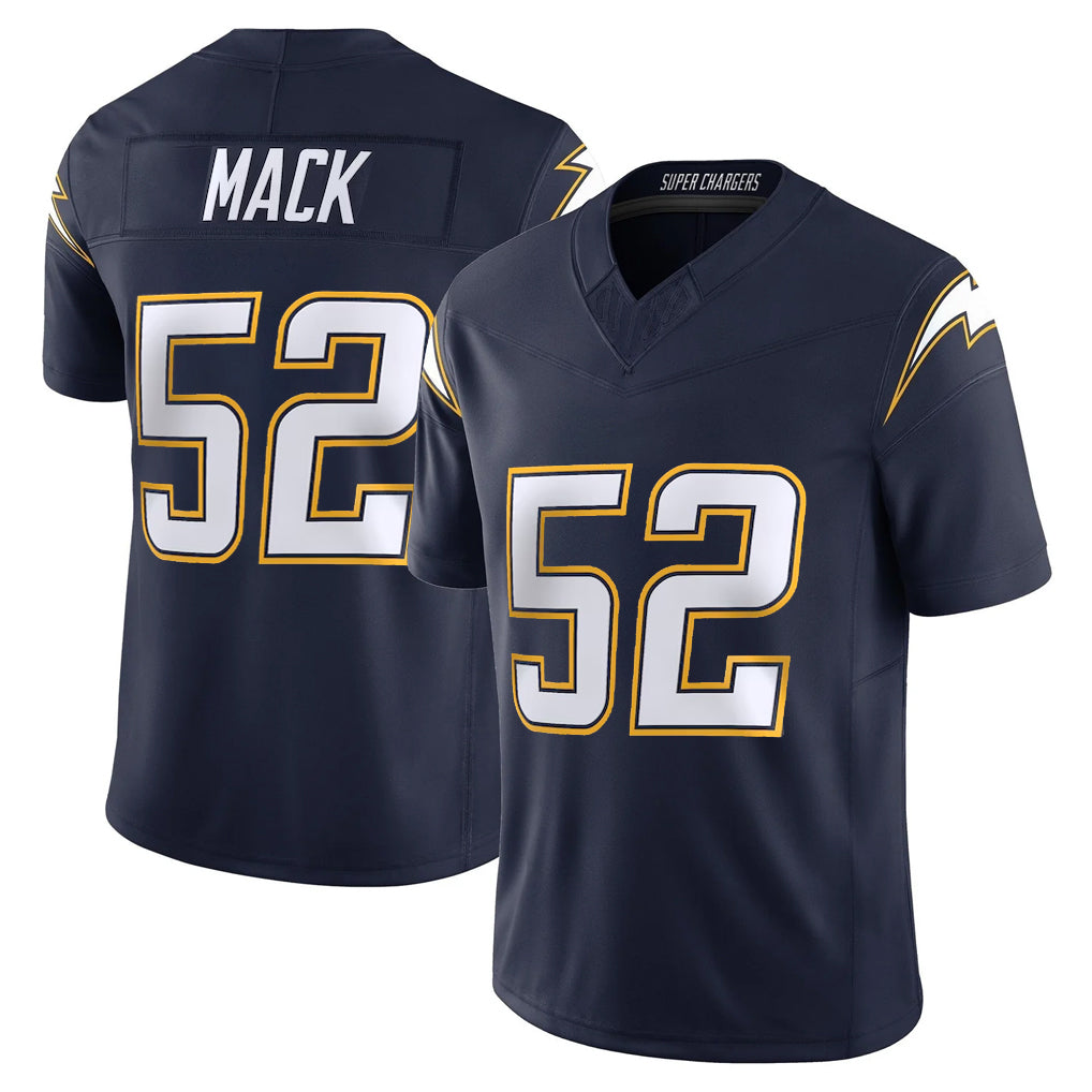 harde LA.Chargers #52 Khalil Mack Player Navy Vapor F.U.S.E. Limited Home Game Stitched Jerseys