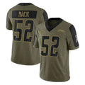 harde LA.Chargers #52 Khalil Mack Player Olive Salute To Service Limited Game Stitched Jerseys