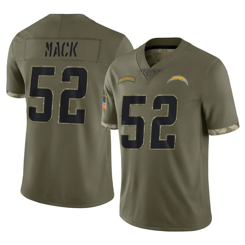 harde LA.Chargers #52 Khalil Mack Player Olive Salute To Service Limited Stitched Jerseys