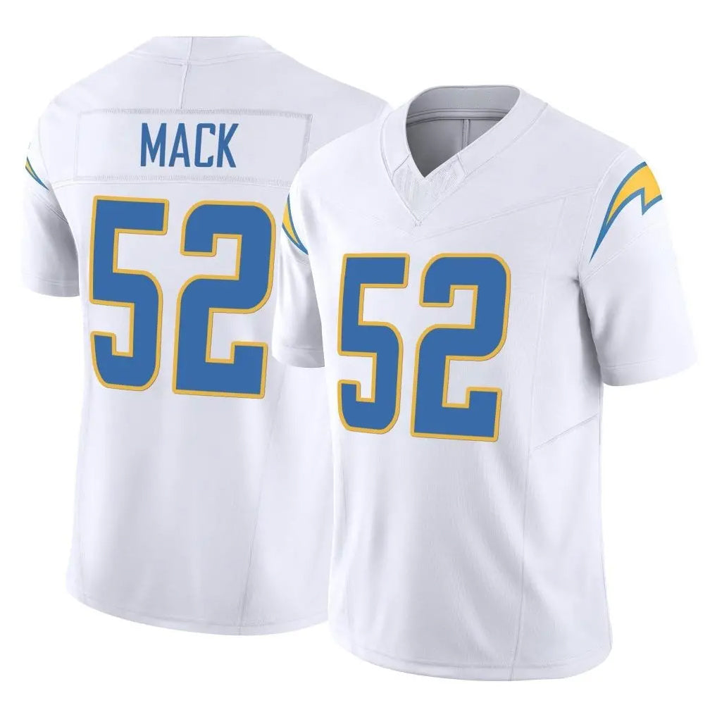harde LA.Chargers #52 Khalil Mack Player White Limited Vapor F.U.S.E. Home Game Stitched Jerseys