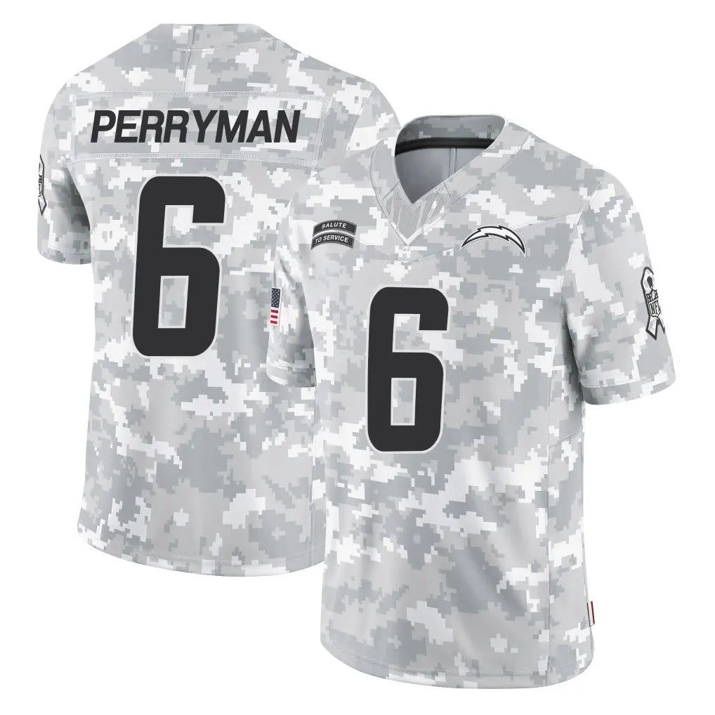 harde LA.Chargers #6 Denzel Perryman Player Arctic Camo Salute To Service Limited Game Stitched Jerseys