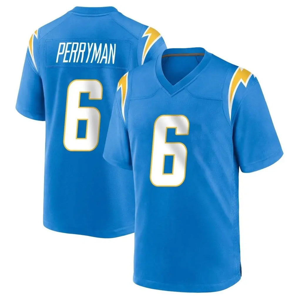 harde LA.Chargers #6 Denzel Perryman Player Blue Home Game Stitched Jerseys