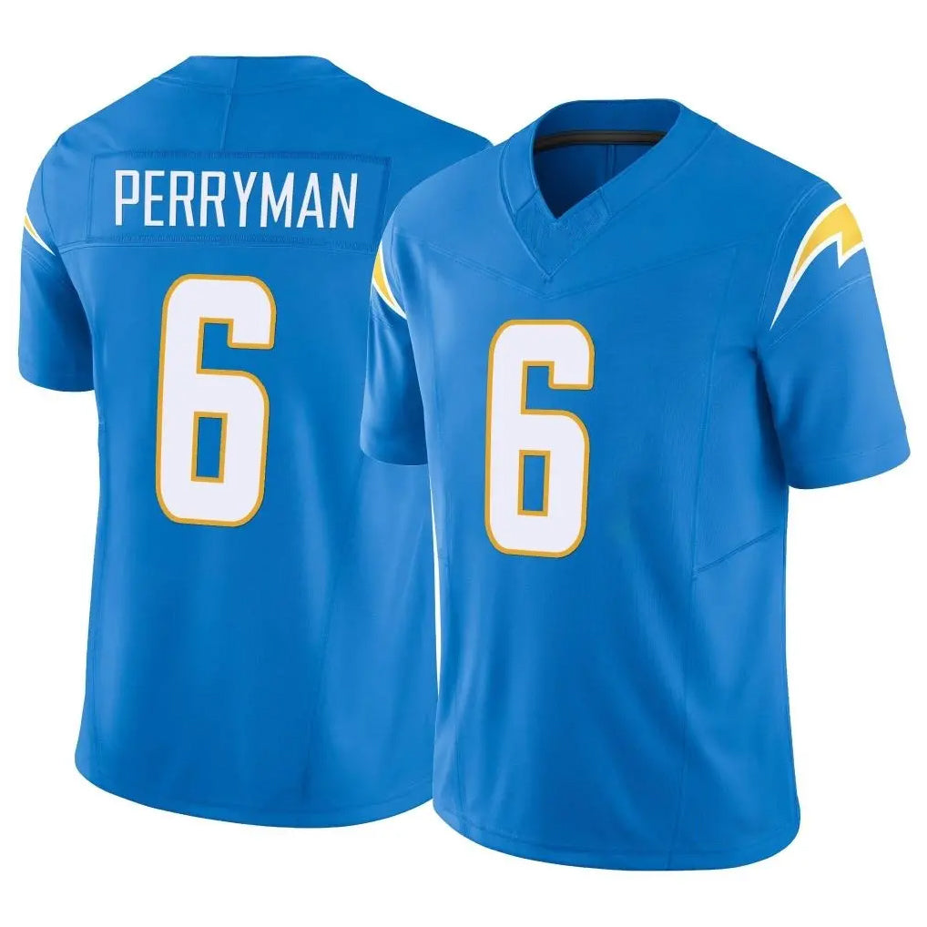 harde LA.Chargers #6 Denzel Perryman Player Blue Limited Vapor F.U.S.E. Home Game Stitched Jerseys