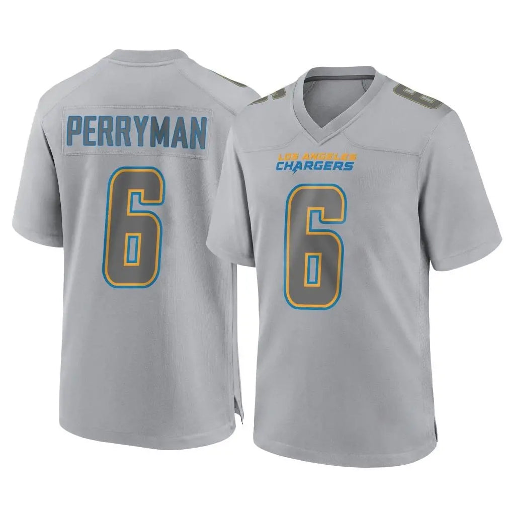 harde LA.Chargers #6 Denzel Perryman Player Gray Atmosphere Fashion Home Game Stitched Jerseys