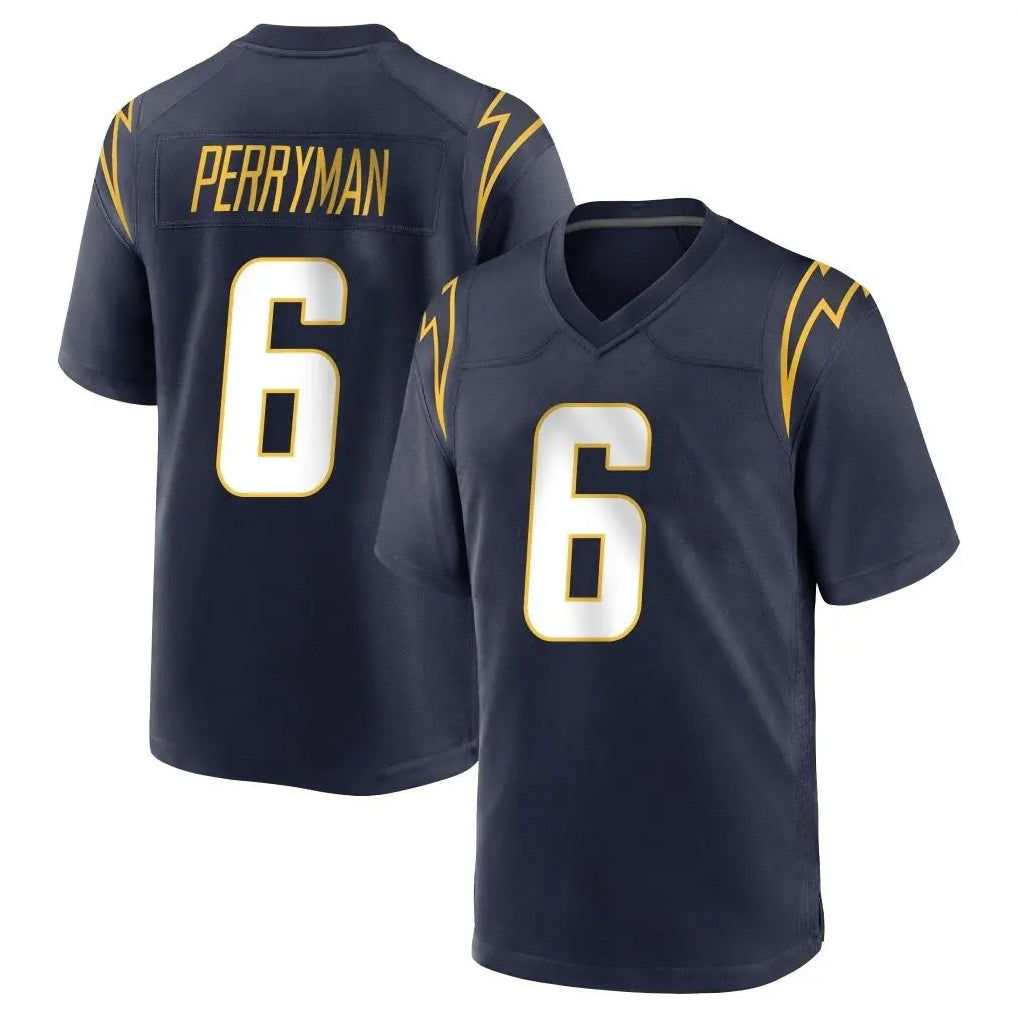 harde LA.Chargers #6 Denzel Perryman Player Navy Home Game Stitched Jerseys