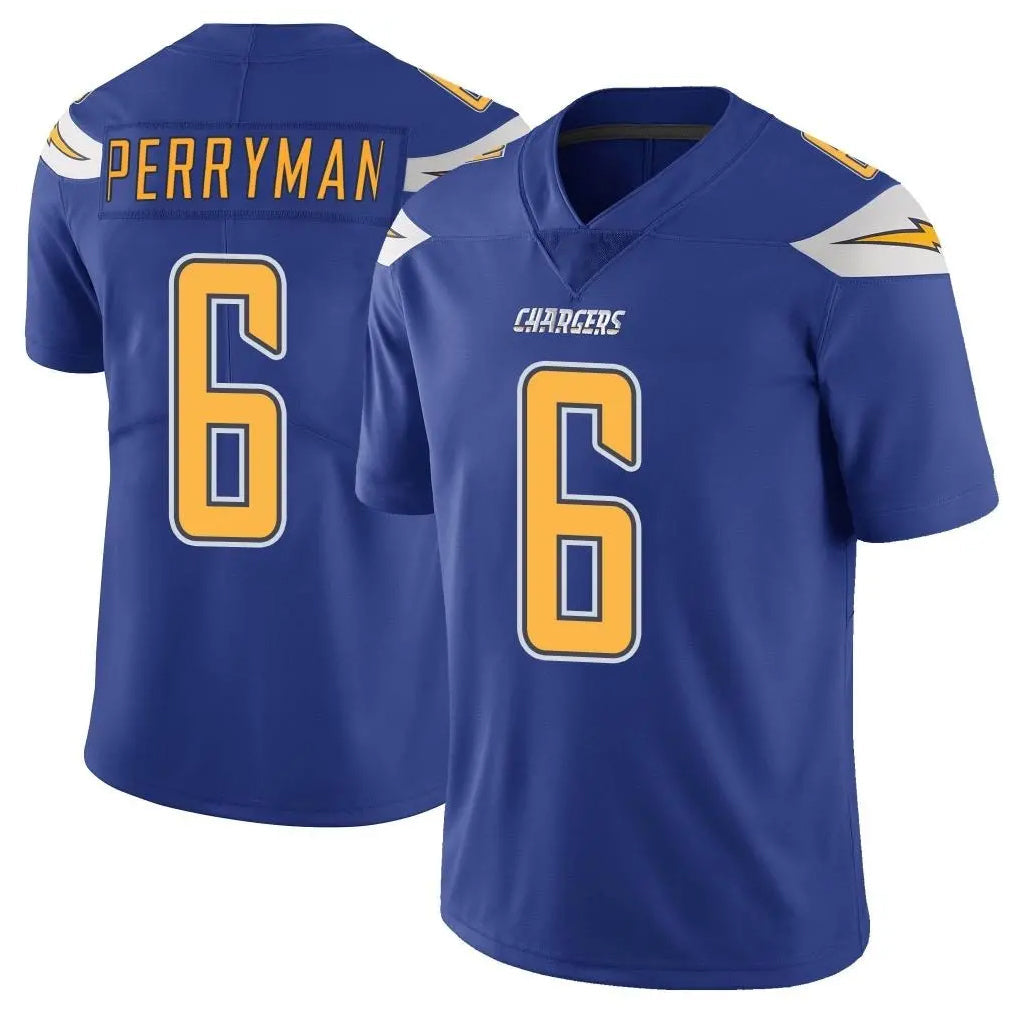 harde LA.Chargers #6 Denzel Perryman Player Royal Limited Color Rush Vapor Untouchable Home Game Stitched Jerseys