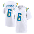 harde LA.Chargers #6 Denzel Perryman Player White Home Game Stitched Jerseys
