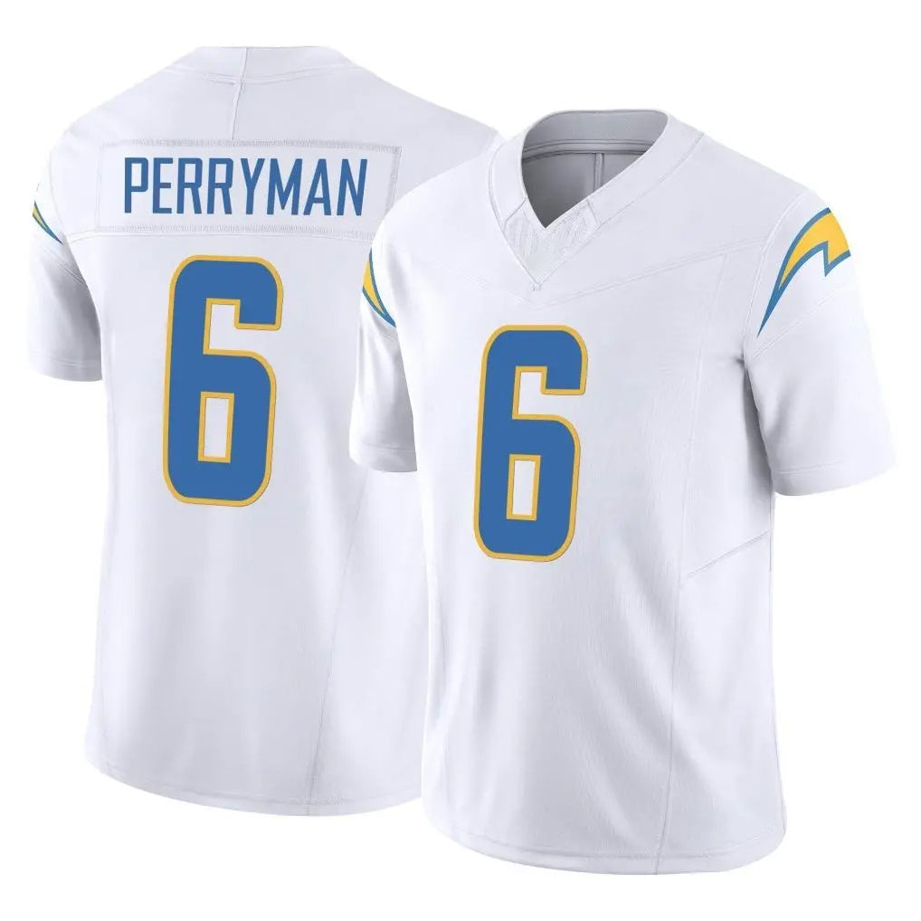 harde LA.Chargers #6 Denzel Perryman Player White Limited Vapor F.U.S.E. Home Game Stitched Jerseys