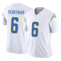 harde LA.Chargers #6 Denzel Perryman Player White Limited Vapor F.U.S.E. Home Game Stitched Jerseys