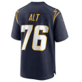 harde LA.Chargers #76 Joe Alt Navy 2024 Draft First Round Pick Player Game Jersey American Stitched Jerseys