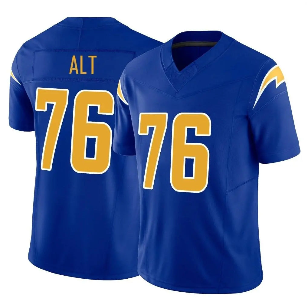harde LA.Chargers #76 Joe Alt Player Royal Limited Vapor F.U.S.E. Home Game Stitched Jerseys