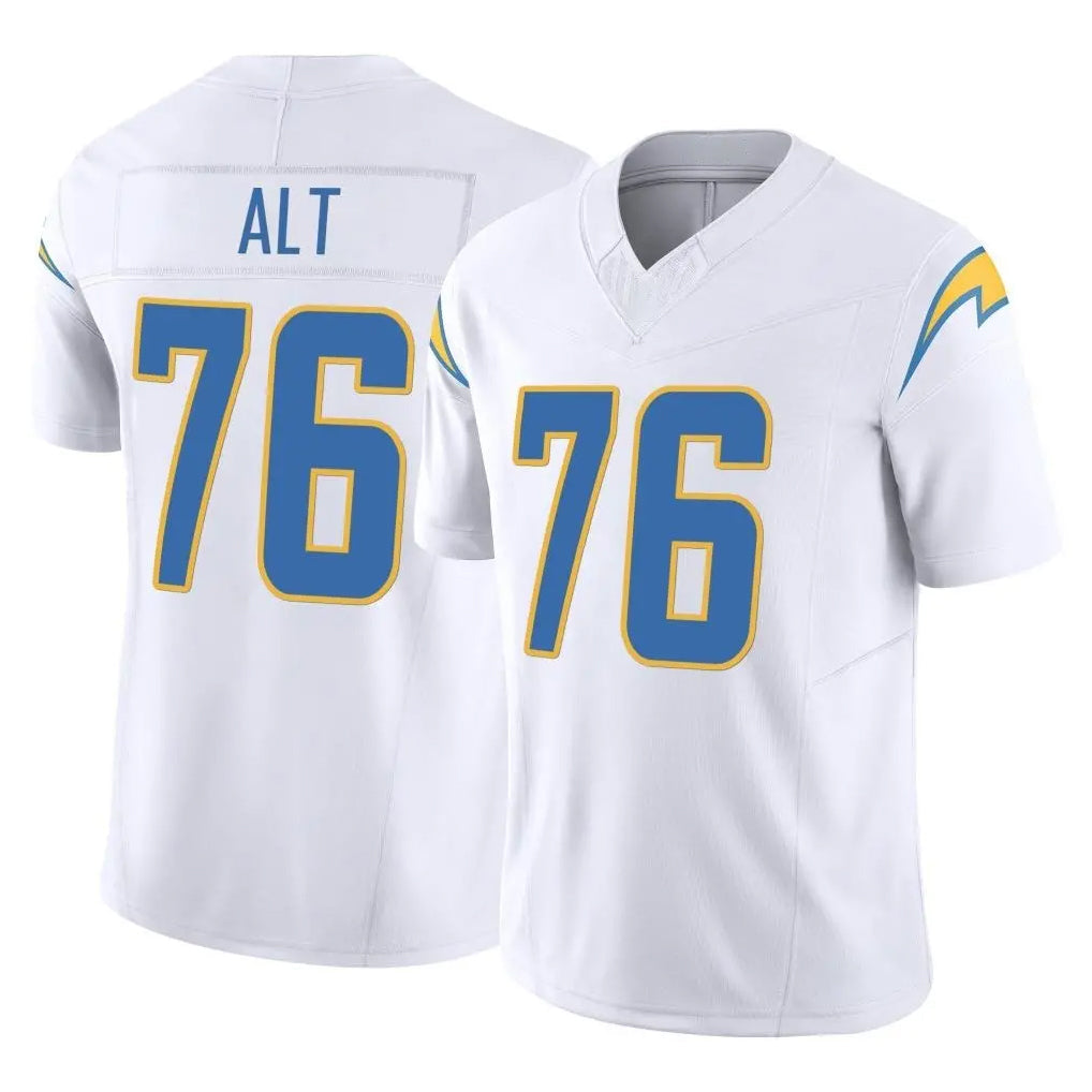 harde LA.Chargers #76 Joe Alt Player White Limited Vapor F.U.S.E. Home Game Stitched Jerseys