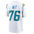 harde LA.Chargers #76 Joe Alt White 2024 Draft First Round Pick Player Game Jersey American Stitched Jersey