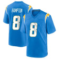 harde LA.Chargers #8 Omarion Hampton Player Blue Home Game Stitched Jerseys