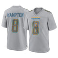 harde LA.Chargers #8 Omarion Hampton Player Gray Atmosphere Fashion Home Game Stitched Jerseys