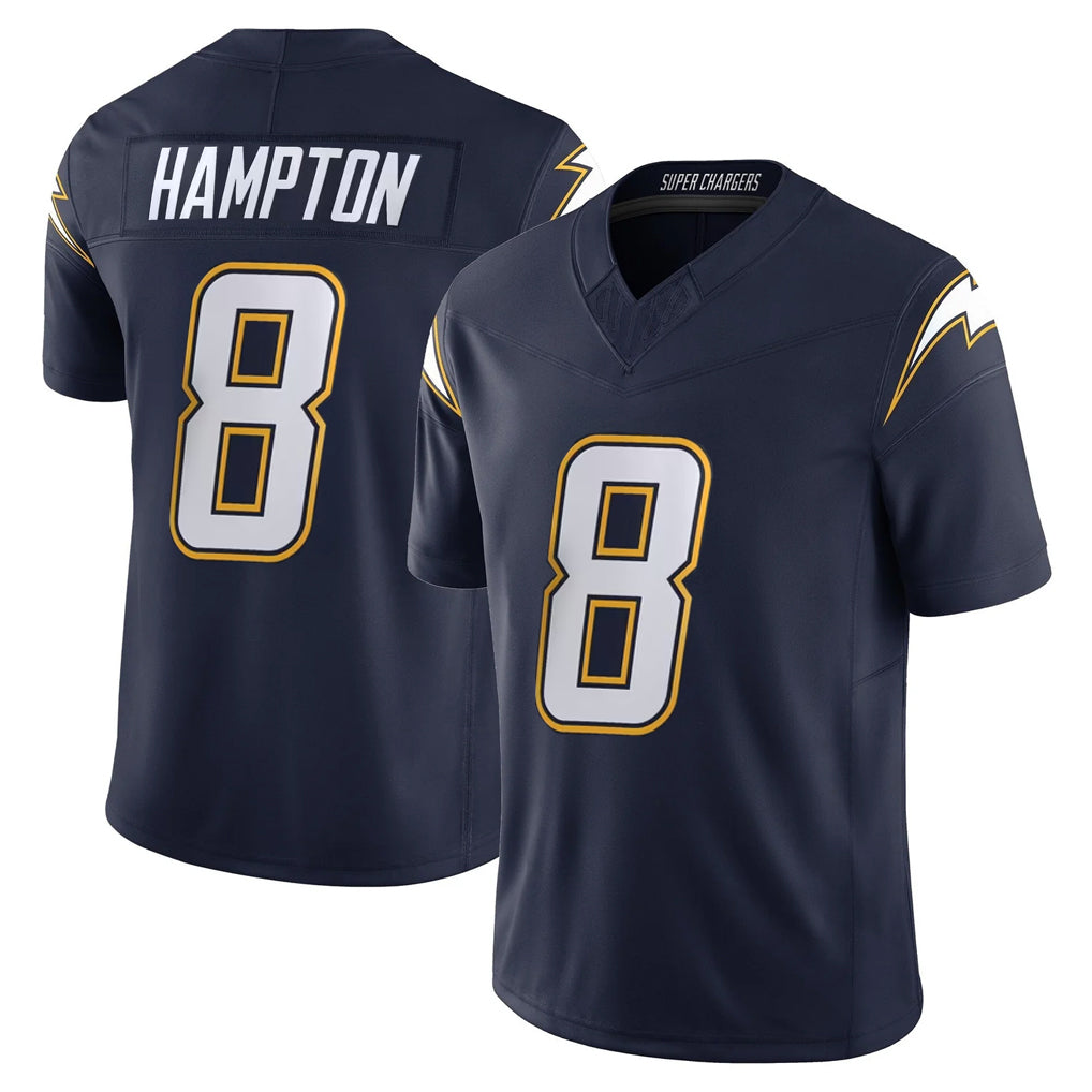 harde LA.Chargers #8 Omarion Hampton Player Navy Vapor F.U.S.E. Limited Home Game Stitched Jerseys