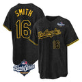 harde LA.Dodgers #16 Will Smith Player Black World Series Snake Skin City Game Home Stitched Jerseys