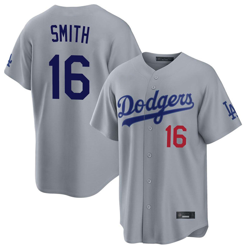 harde LA.Dodgers #16 Will Smith Player Gray Game Home Stitched Jerseys