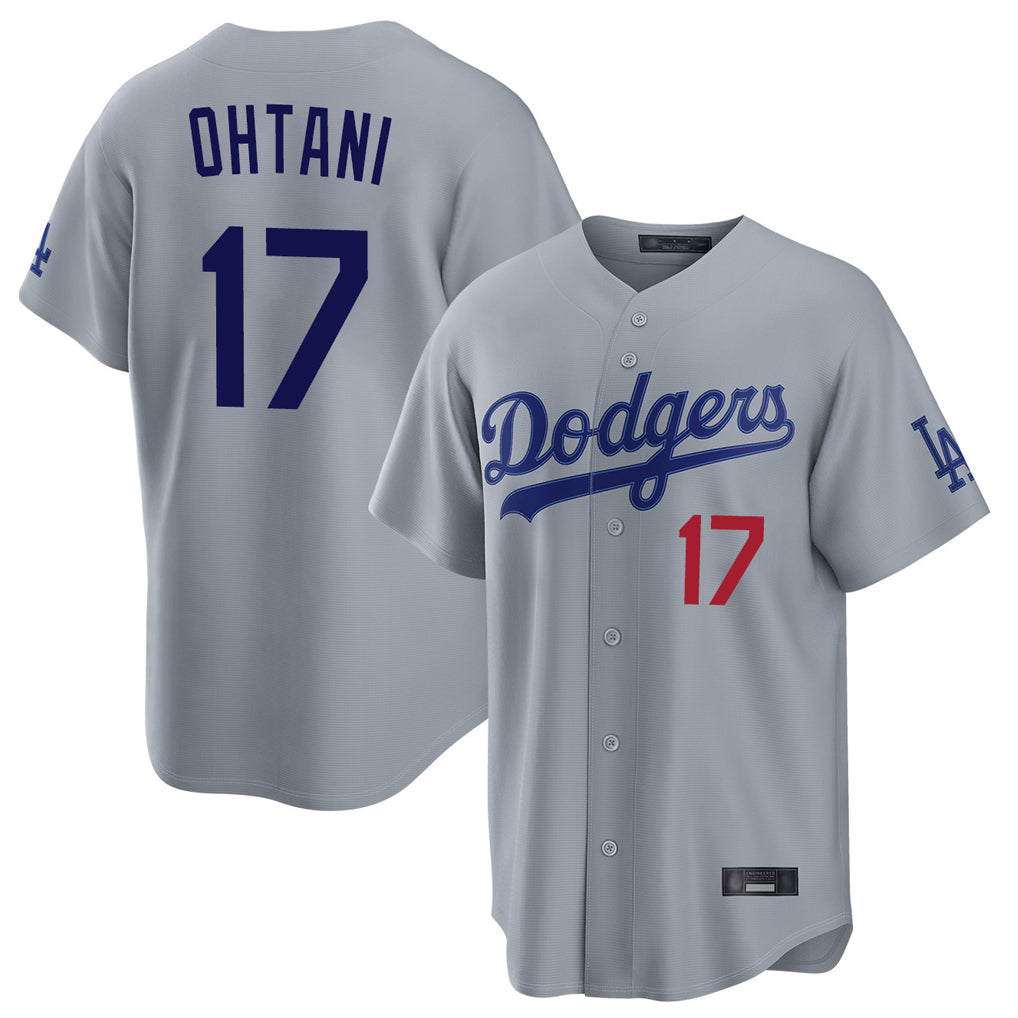harde LA.Dodgers #17 Shohei Ohtani Player Gray Game Home Stitched Jerseys