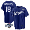 harde LA.Dodgers #18 Yoshinobu Yamamoto Player Royal World Series Game Stitched Jerseys