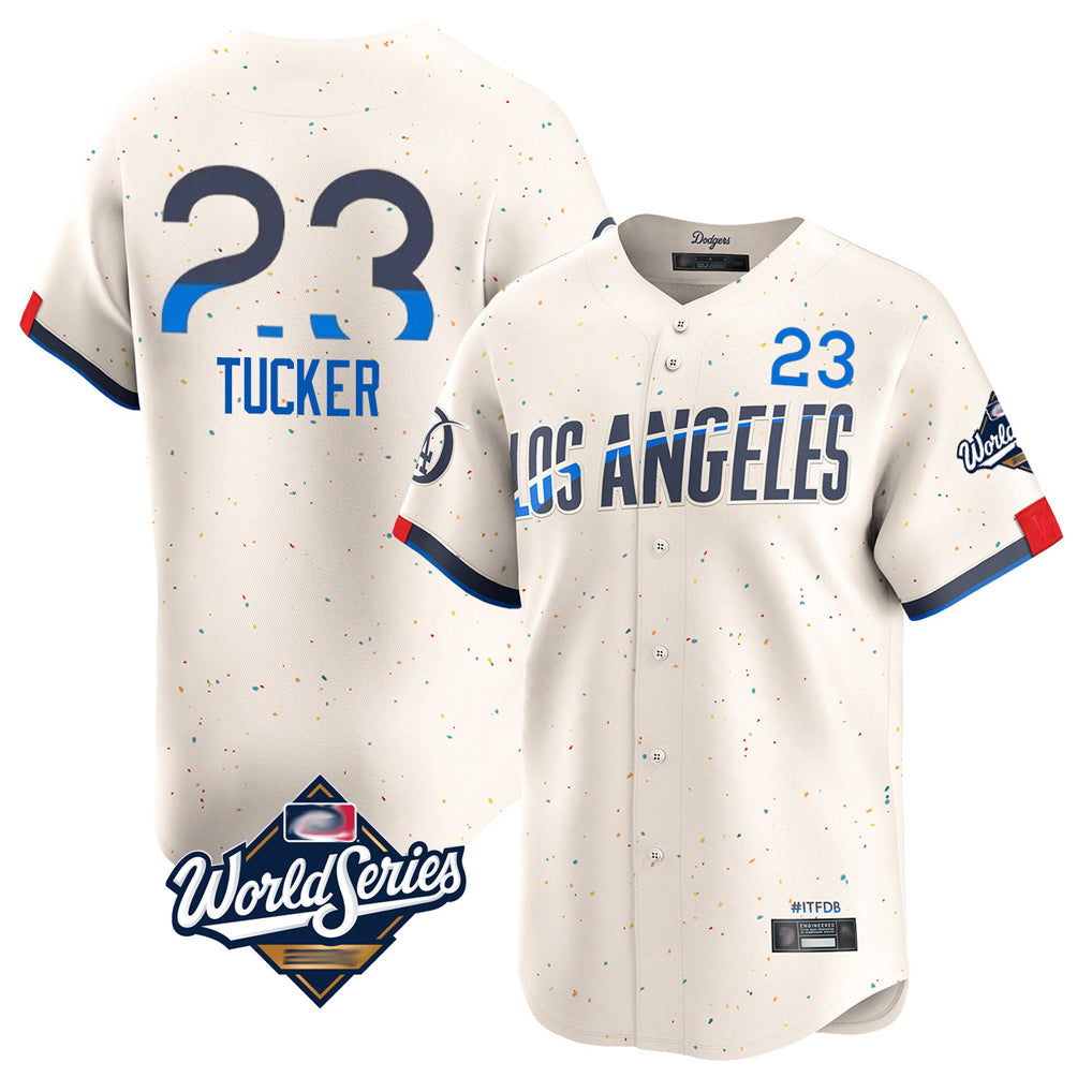 harde LA.Dodgers #23 Kyle Tucker Player Cream World Series City Connect Limited Home Stitched Jerseys