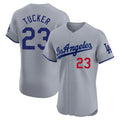 harde LA.Dodgers #23 Kyle Tucker Player Gray Limited Elite Home Stitched Jerseys