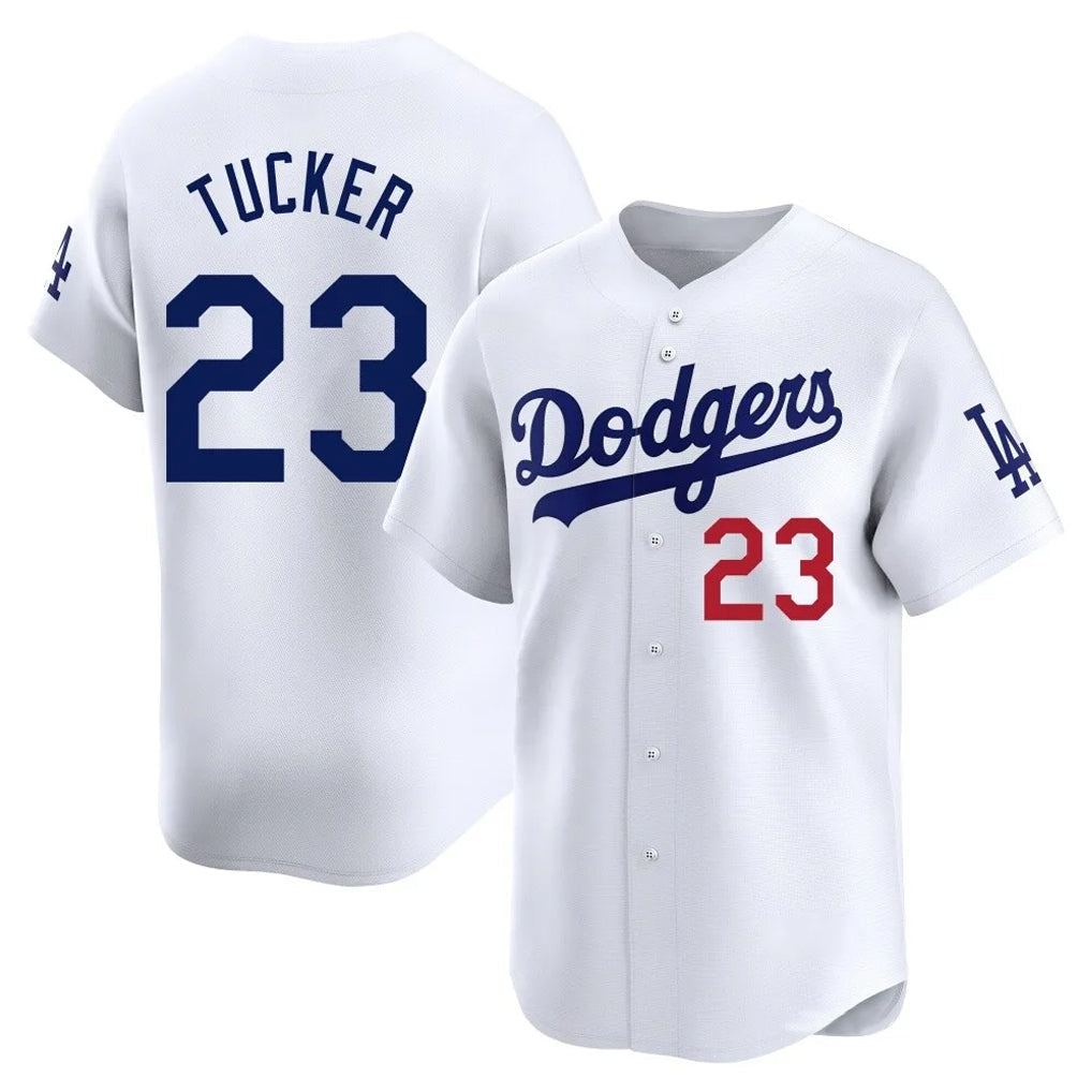 harde LA.Dodgers #23 Kyle Tucker Player White Limited Home Stitched Jerseys