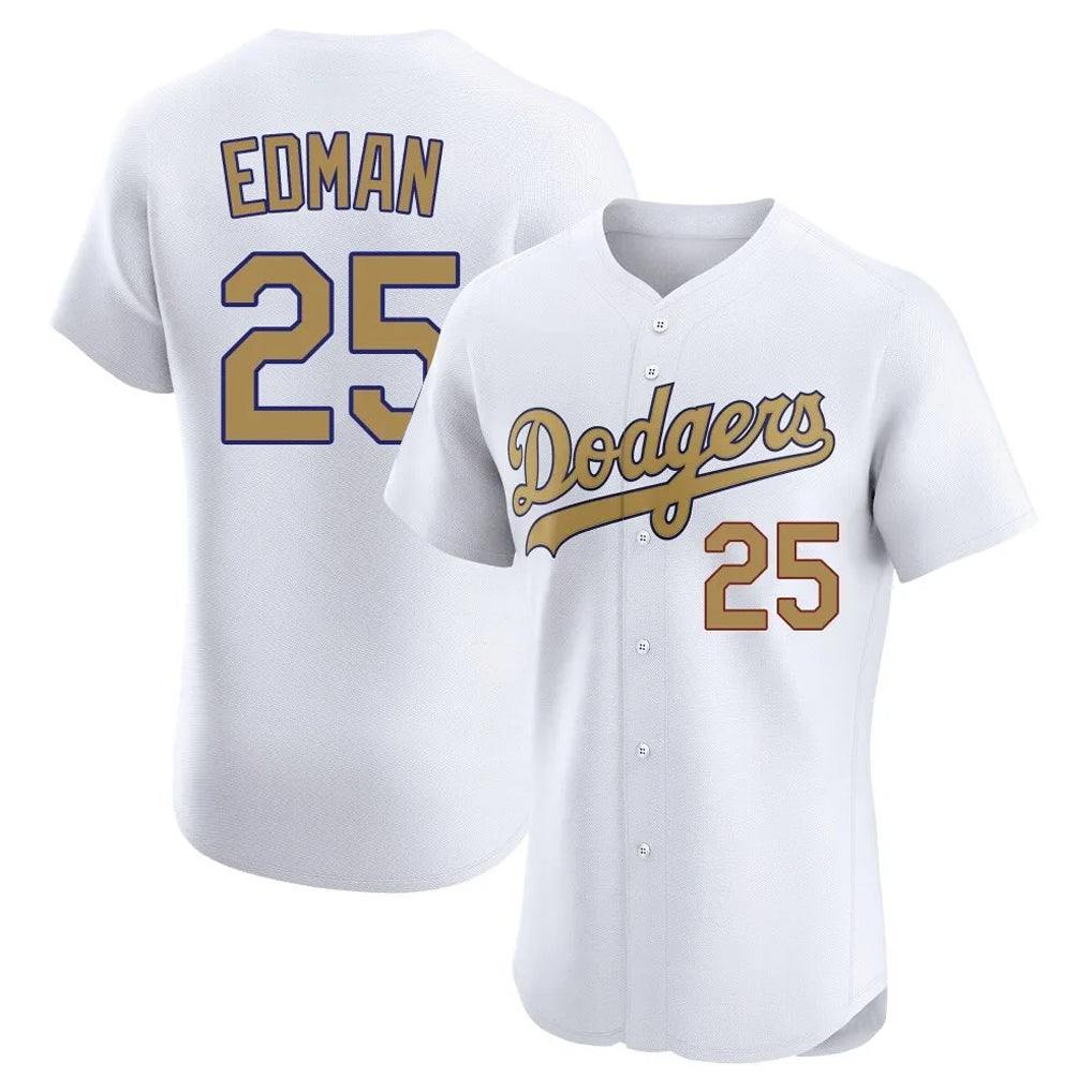 harde LA.Dodgers #25 Tommy Edman Player Gold Limited Elite Home Stitched Jerseys