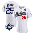 harde LA.Dodgers #25 Tommy Edman Player Gold White World Series 2026 Collection Stadium Limited Elite Stitched Jerseys
