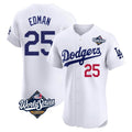 harde LA.Dodgers #25 Tommy Edman Player Gold White World Series Limited Elite Home Stitched Jerseys