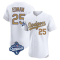 harde LA.Dodgers #25 Tommy Edman Player Gold World Series Meet Limited Elite Home Stitched Jerseys
